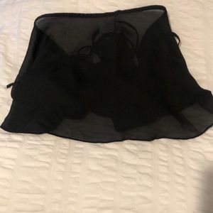 Sheer black dance skirt